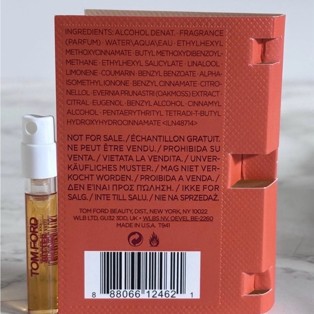 LOT OF 10 Tom Ford Bitter Peach EDP Spray Sample Vial 1.5 ml / .05 oz Travel - Picture 6 of 7
